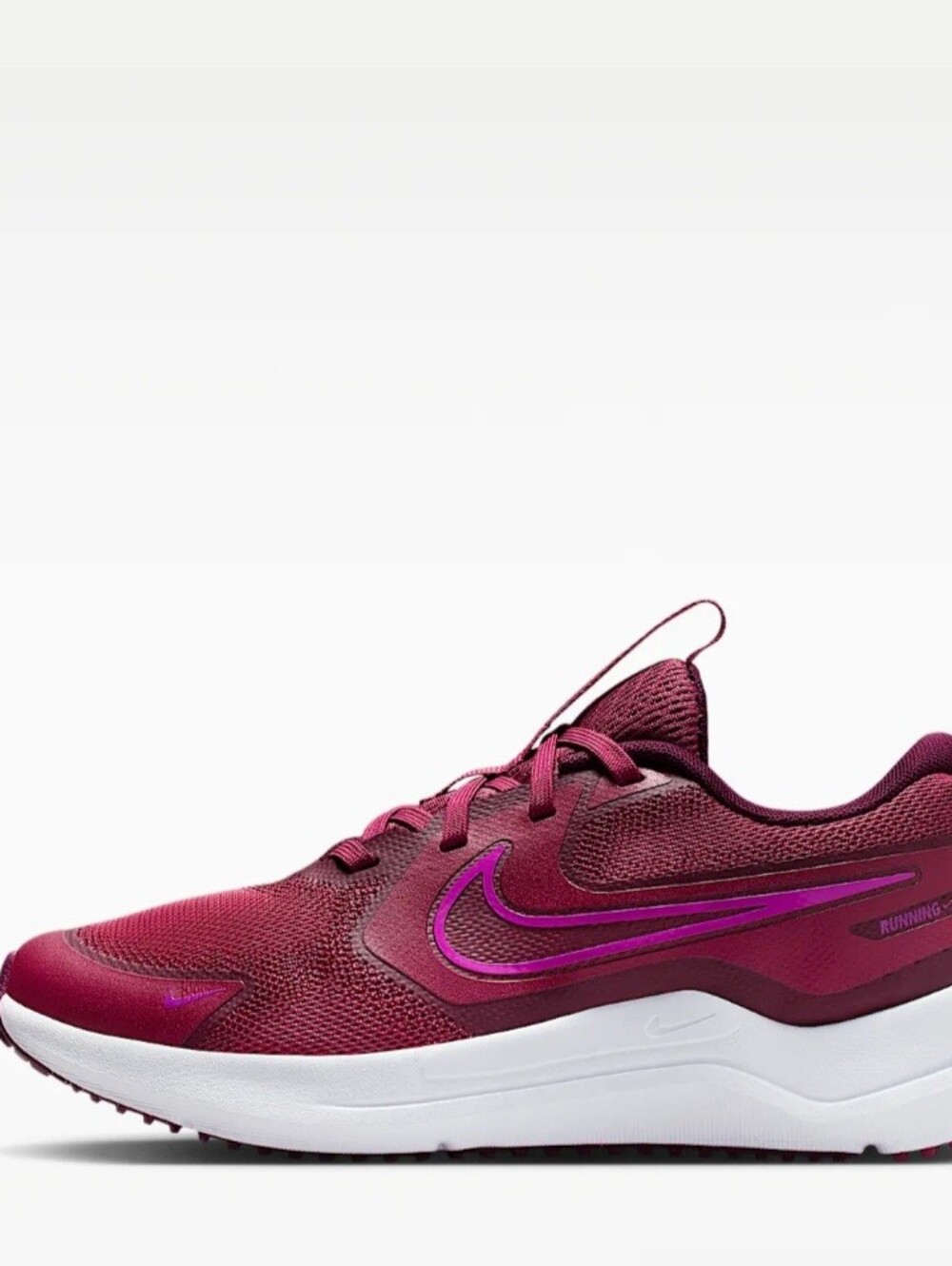 Nike Maroon Running Shoe with Pink Swoosh
